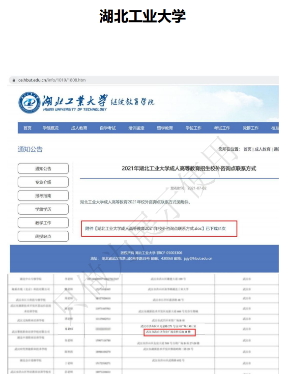 湖北工业大学继续教育学院